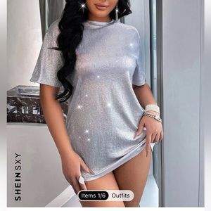 SHEIN glitter Tee/ T-shirt dress